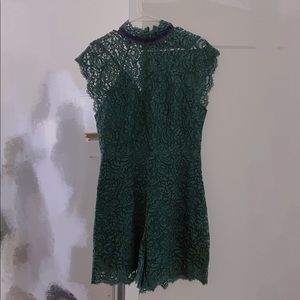 Sandro lace romper green